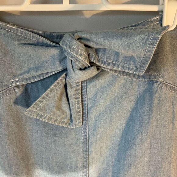 Deadstock Vintage ‘91 Izod Denim Tie Waist Maxi Skirt from Talbot’s! Size 14 jam - Picture 14 of 16